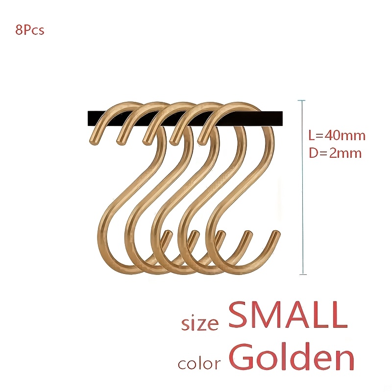 TEMU 5/8/16pcs Of -shaped Mini Hooks (40mm Long, 2mm In Diameter) - Sturdy And Durable, Designed In A , Perfect For Use In Bathrooms, Changing Areas,