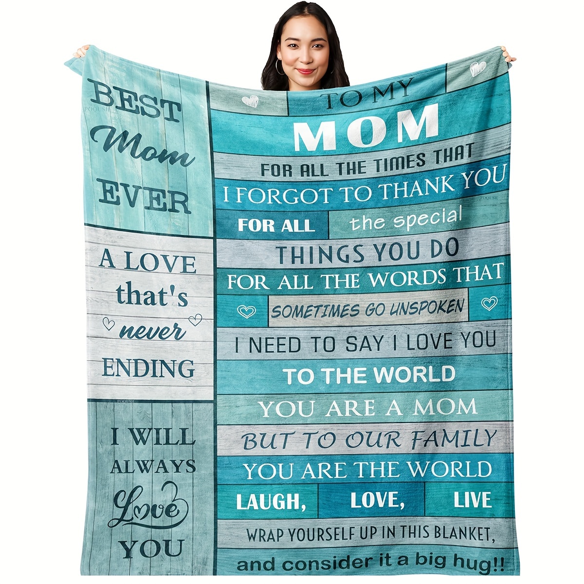 

1pc Gift For Mom Blanket Soft Flannel Sofa Blanket Tv Blanket For Couch Sofa Office Bed Camping Travel, Multi-purpose Gift Blanket For All Season