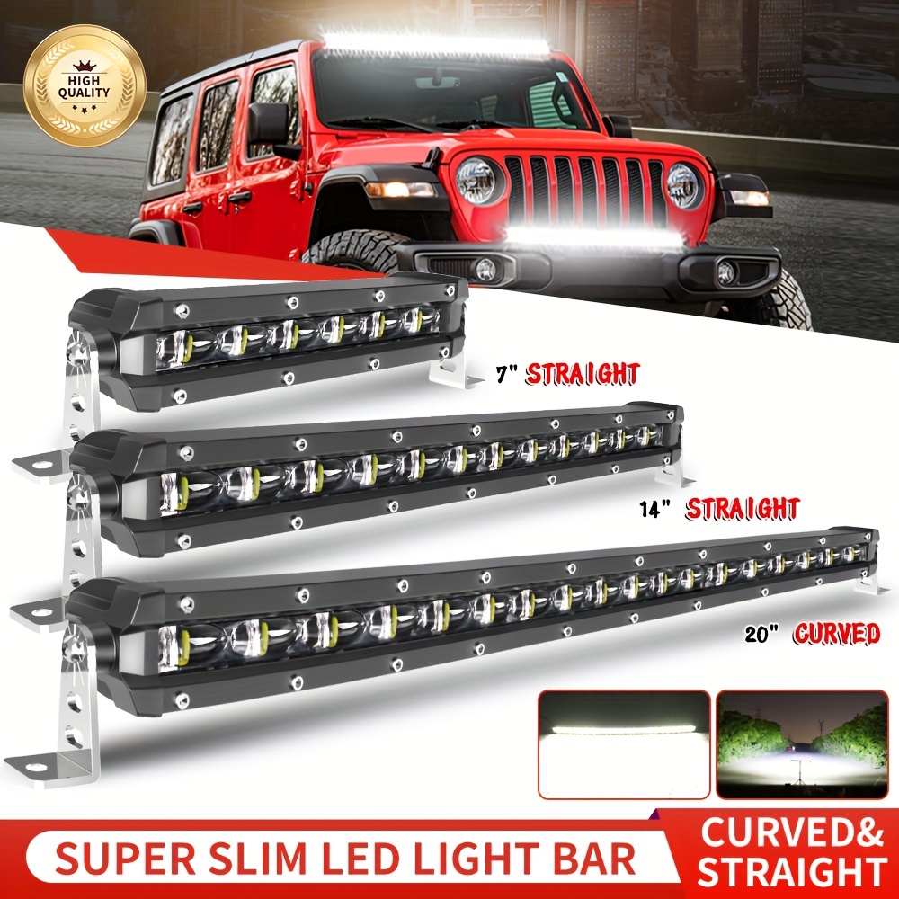 7 Inch 18W Slim Single Rows LED Light Bar Modified off-Road Lights