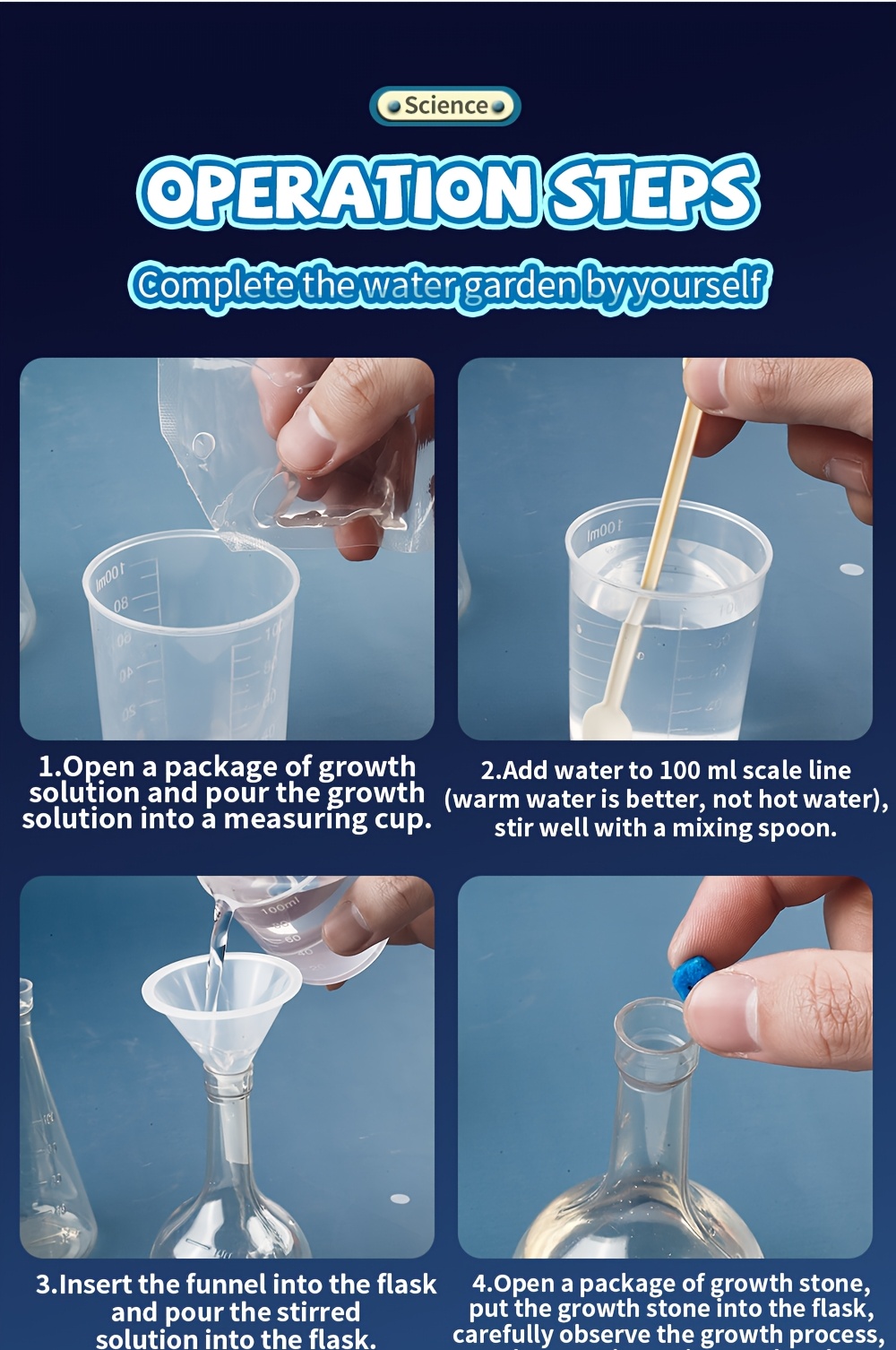 Water Garden Experiment Educational And Entertaining Toy Diy   Experiment Kit   Colors Are Random A   Gift   Halloween And Christmas Presents Product Details 6