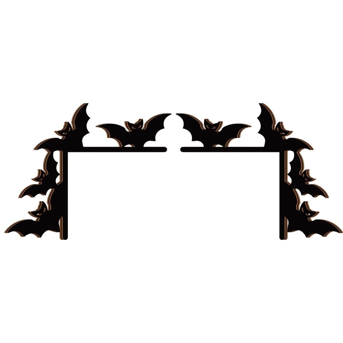 TEMU 2pcs Wooden Halloween Bat Door Top Decorations, Gothic Style Ornaments, Halloween Bat Door Corner Decorations, Suitable For Home Bedroom/living