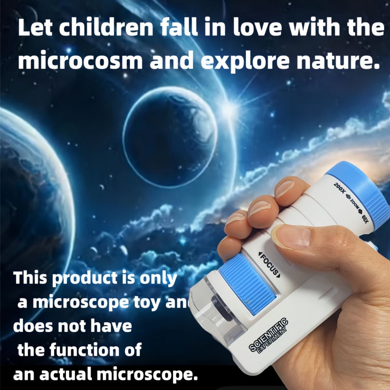 kids portable microscope with stand education tool pvc material school and home use ideal christmas thanksgiving gift educational toys Product details 15