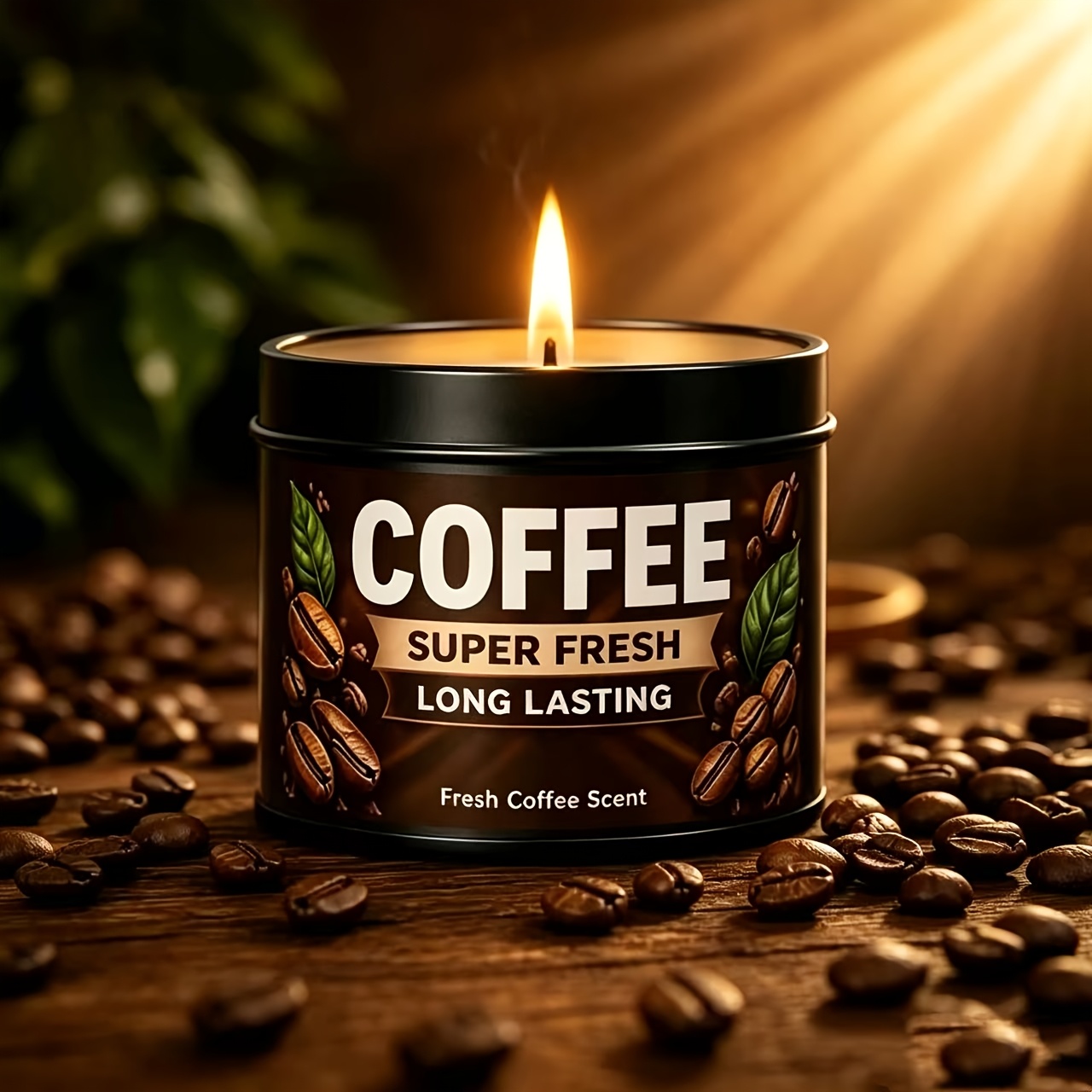 TEMU Coffee Fragrance Candle, Handmade Soy Candle, , Cozy Evening Candle, Suitable For Porch, Terrace, Courtyard, Outdoor Table, Living Room, Home