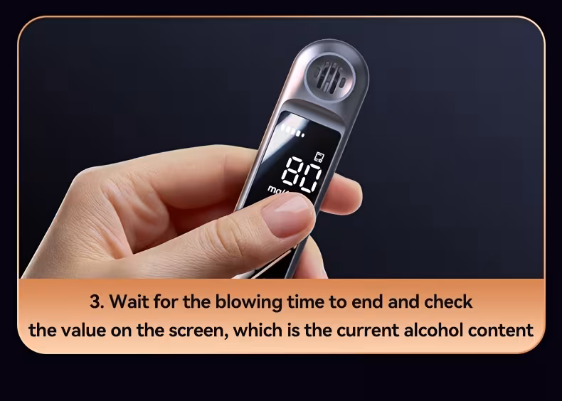 portable breathalyzer personal alcohol analyzer digital rechargeable alcohol detection testing tool Product details 3