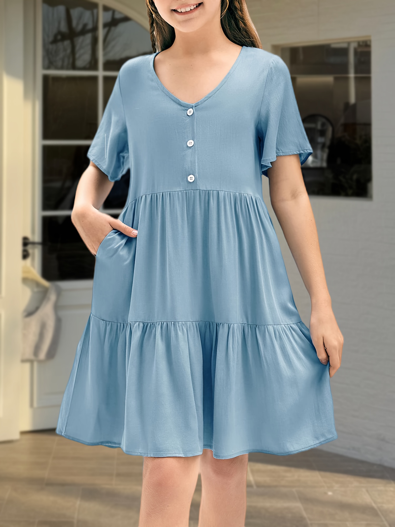 vacation flowy dresses Momyknows Chic Pleated Halter Neck Backless Flowy 2-in-1 Vacation Maternity Maxi Dress Green / S main image 0