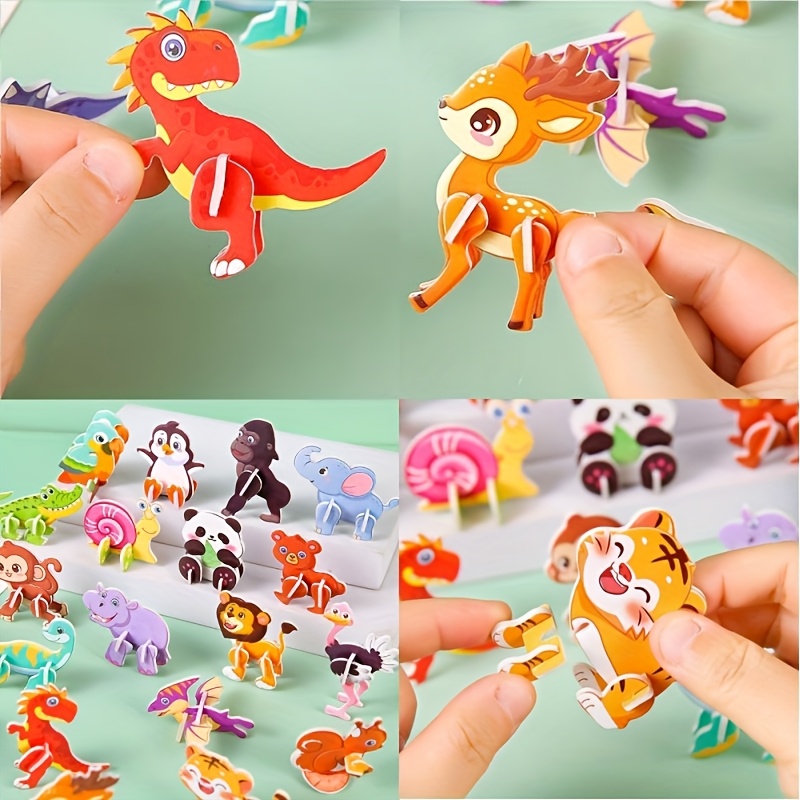 100pcs Colorful 3D Animal Puzzles