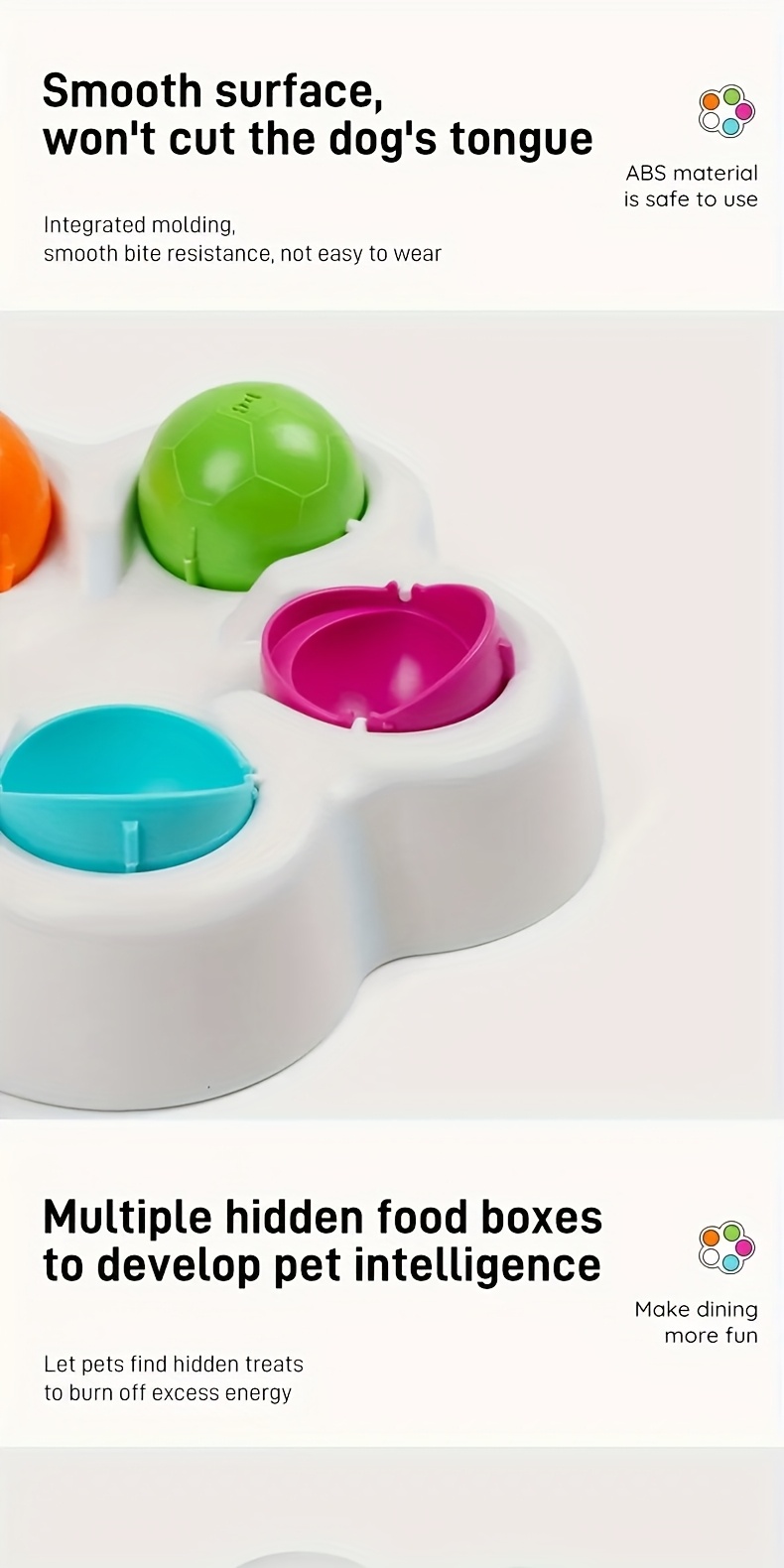 Pet Dog Intelligence Training Toy and Cat 2-in-1 Slow Feeder Interactive Toy, Self-Entertainment Boredom Relief Gift for Teddy and Golden Retriever Puppies