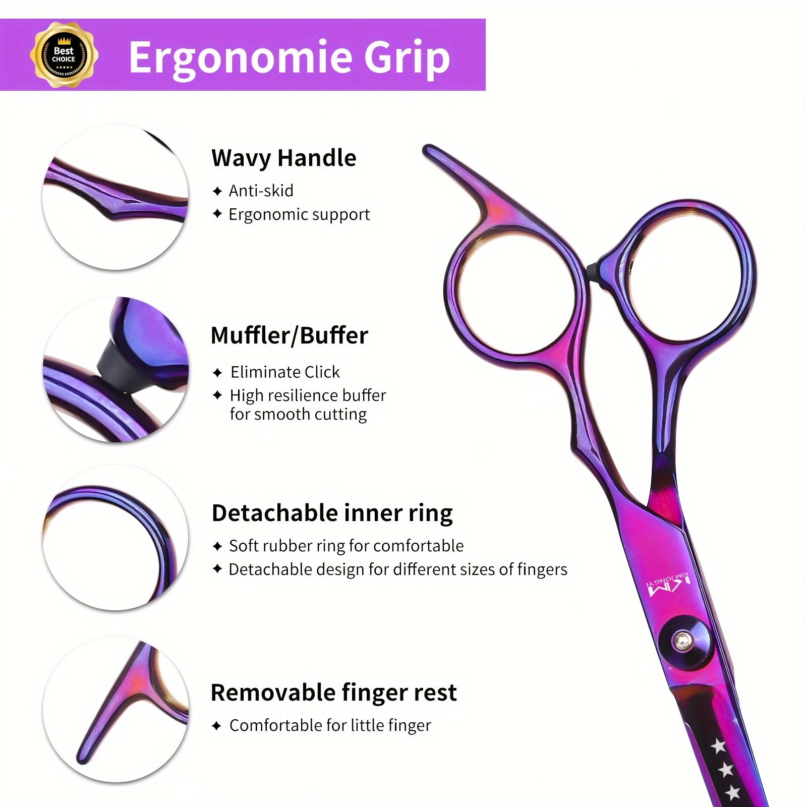 7pcs hair clipper set professional hair clipper set assembly hair clipper thinning scissors hair clipper hair mixing salon scissors shaver shaver hair hair accessories Product details 0