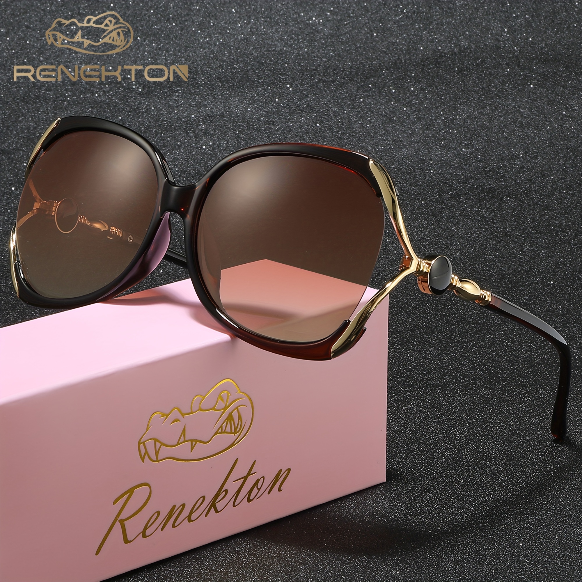 Renekton Women's Oversized Polarized Fashion Fashion Glasses For Outdoor Parties, Travel, Gatherings,, Driving, Fishing, Counter Display Gift Set