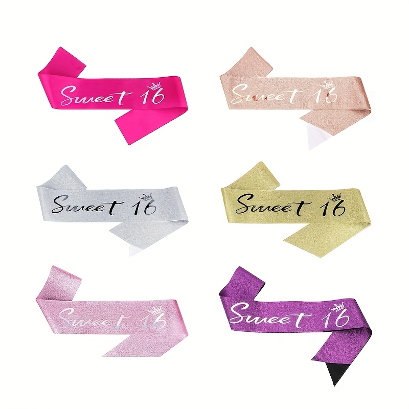 

1pc 16th Birthday Belt Sweet Birthday Decoration 16th Birthday Party Gifts Girls Birthday Party Supplies