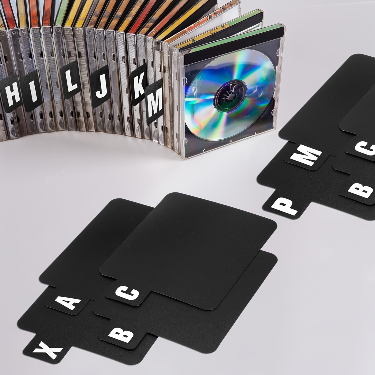 

26pcs Vinyl Record Dividers A-z Dvd Organizer Dividers File Dividers With Alphabet Tabs Storage Cd Record Holder Index Card For Records Albums File, Printed