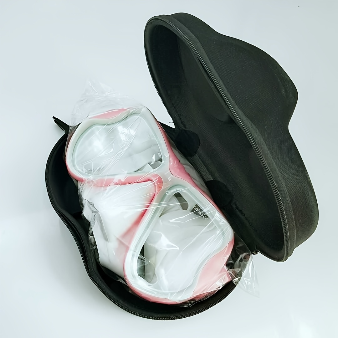 

Large Portable Diving Mask Case With Zipper - Waterproof Eva Storage Box For Snorkeling Gear, Fit