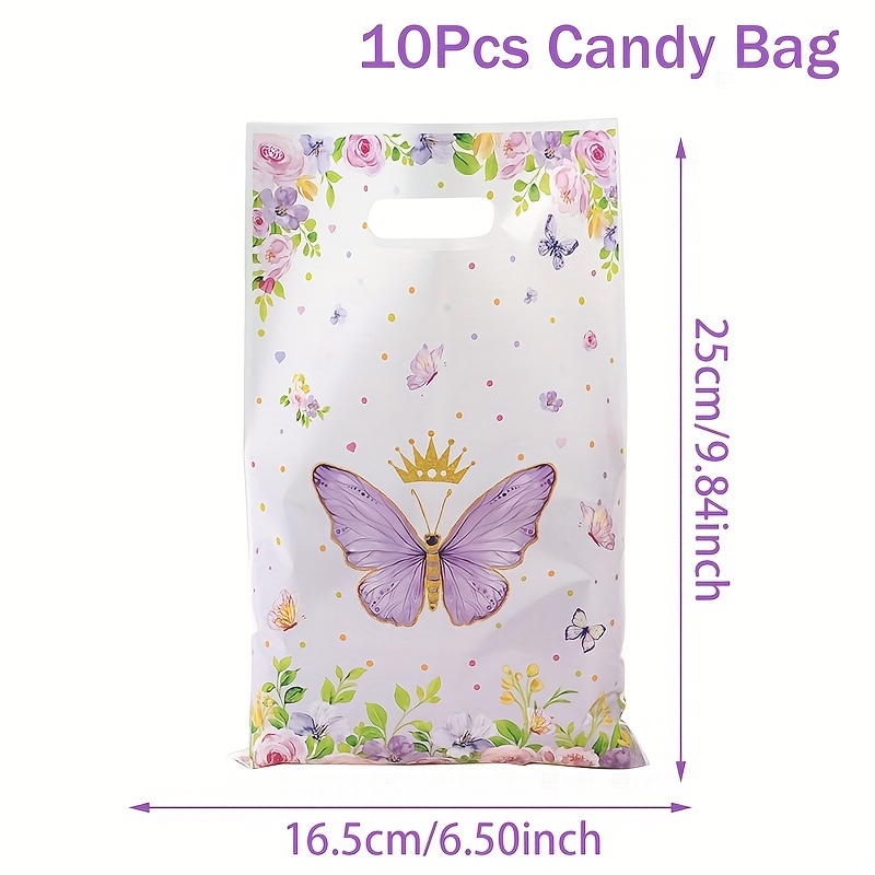 10pcs, Purple Pink Rectangle Gift Bags 9.84*6.5 Inch - Small Gift Bags Packaging, Wedding Favor Gift Bags, Birthday Party, Baby Shower Decorations, Small Business Supplies