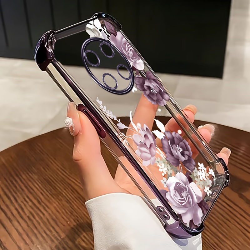 TEMU Phone Case: Electroplated Four-corner Protection Magic 7 Lite Glossy Transparent Shockproof Phone Case