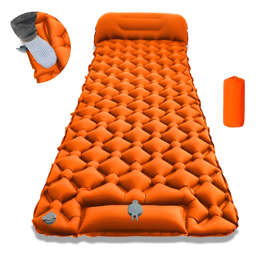 Matelas Camping Gonflable 12cm Avec Pompe à Pied - Ultra Léger Pour Randonnée Et Plage