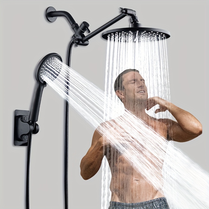 High-Pressure Rainfall Shower Head with Extension Arm