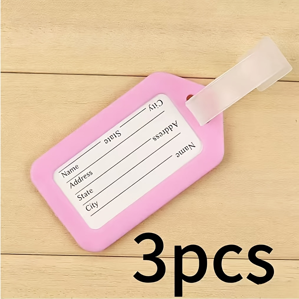 3pcs Plastic PP Luggage Tag Set for Travel