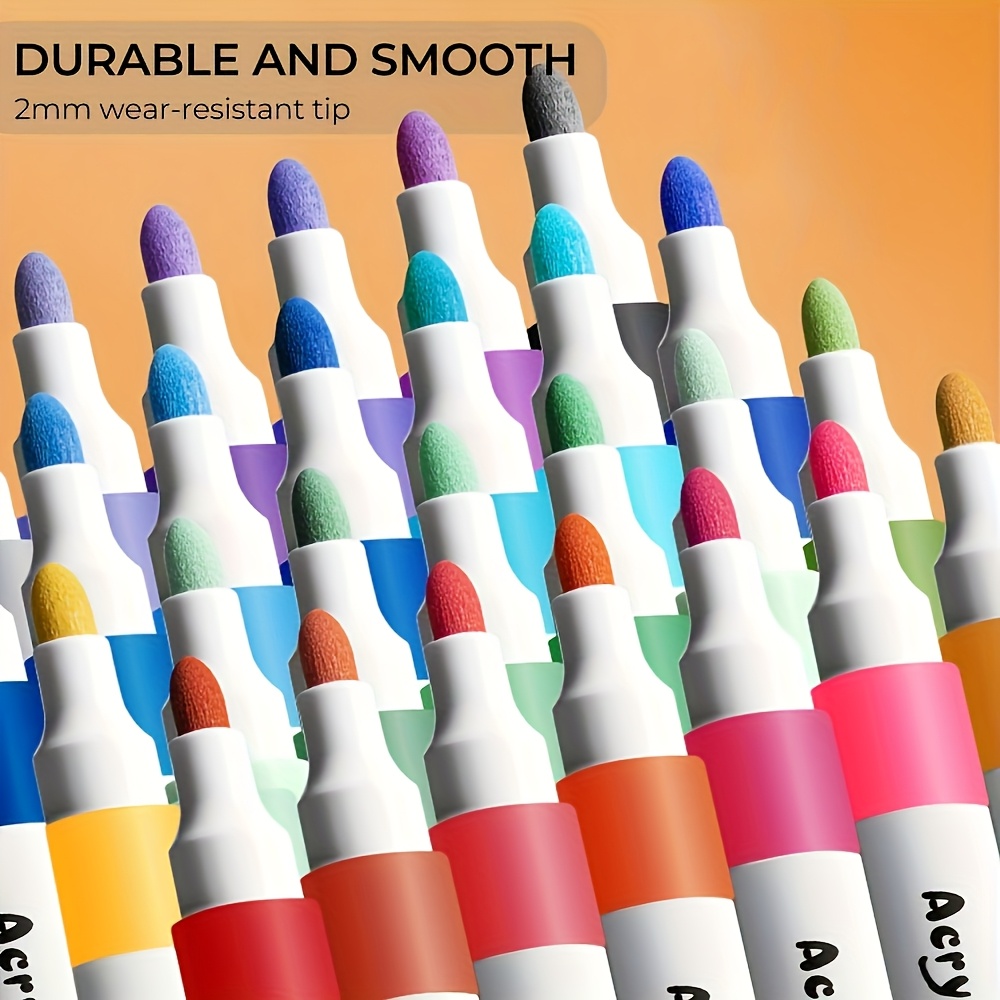 12 36 48 60pcs colors acrylic   set   tip acrylic pens for   ceramic   metal wood and for professional art use Product details 2