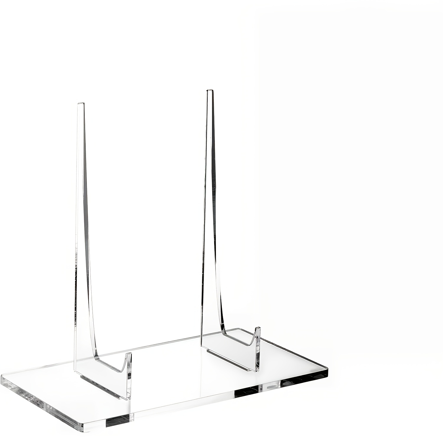 TEMU 1 Étagère en acrylique, support transparent pour affichage de panneaux acryliques, cartes postales, présentoir pour photos, convient pour livres