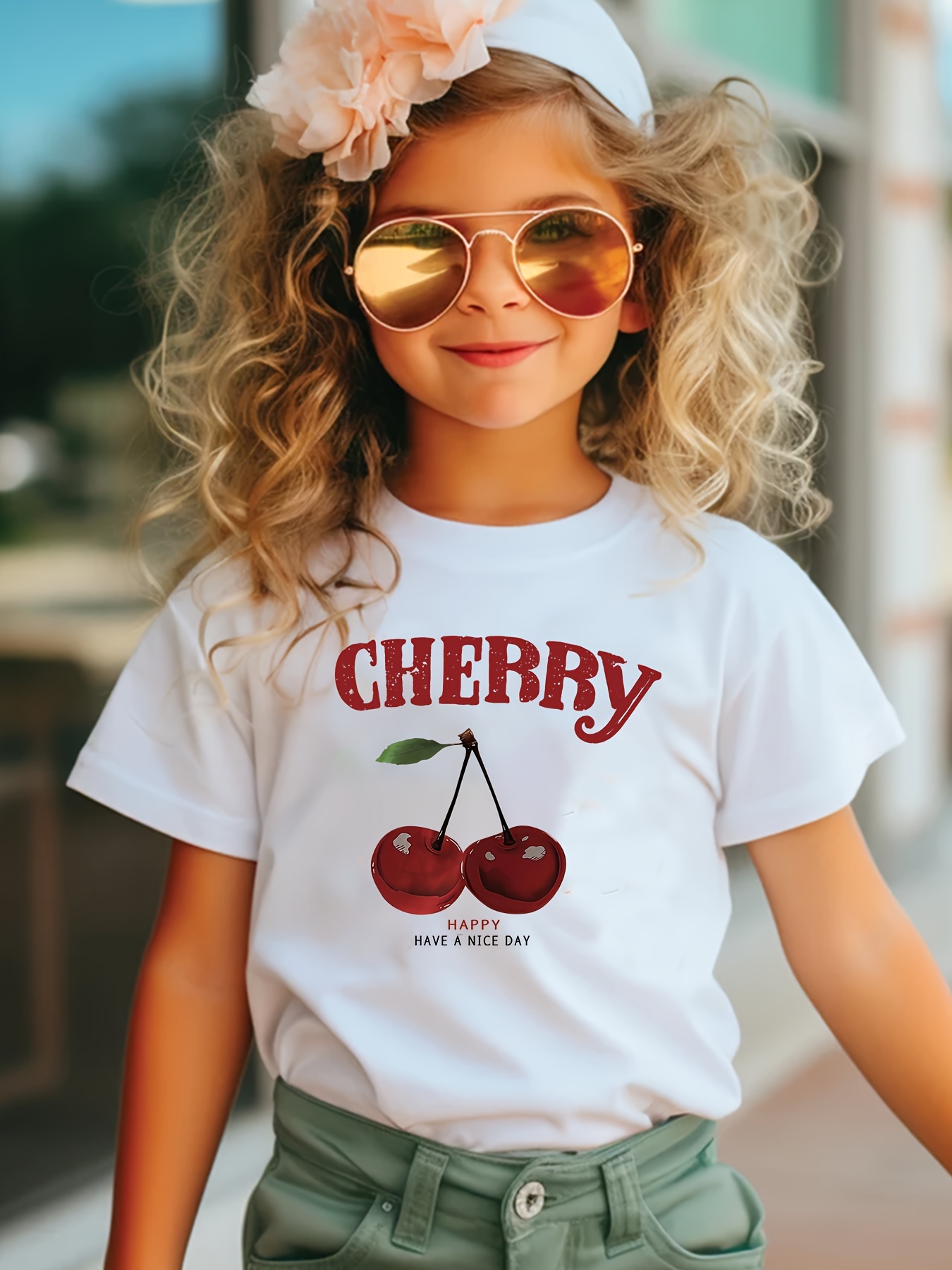 2022FW★KIRSH★CHERRY PATTERN HIGH NECK LONG SLEEVE T-SHIRT cherry tshirt sold on Temu United States