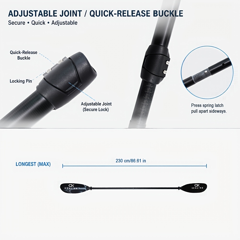 Fiberglass Kayak Paddle with Floating Design