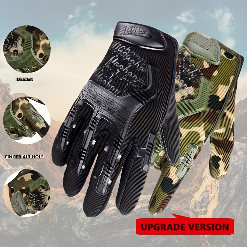  VANZACK 1 Pair Full Finger Riding Gloves Camouflage