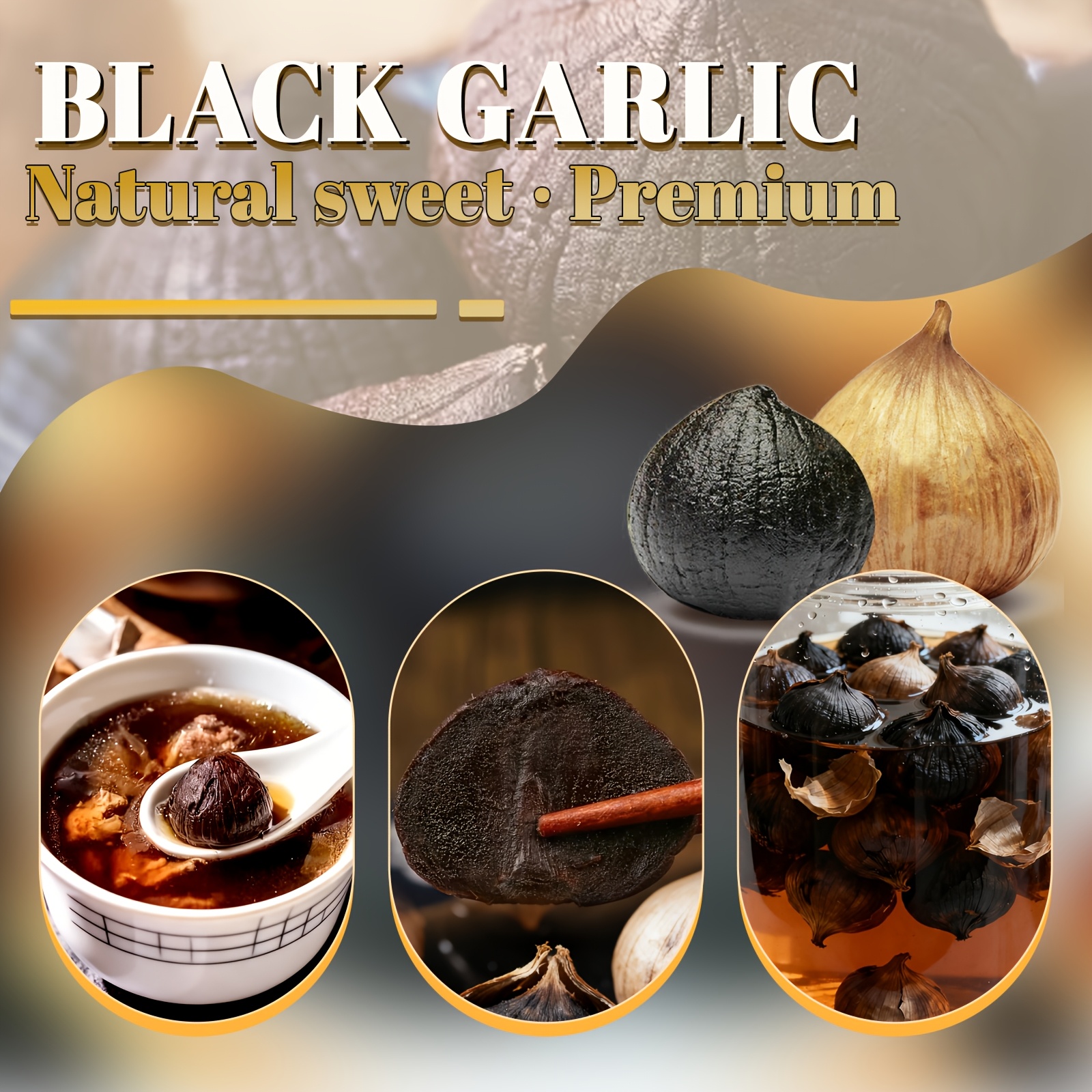 110g Canned Large Granular Black Garlic Single-Headed Ready-to-Eat Healthy Seasoning