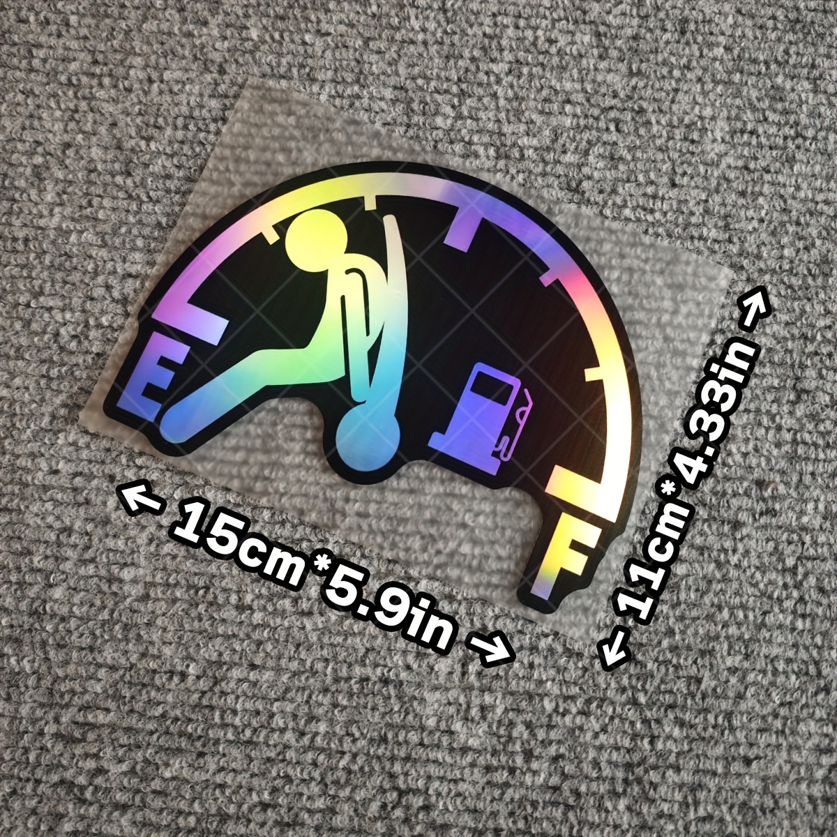 1pc Vinyl Fuel Gauge Decal, Waterproof Sunscreen Car Body , Durable Cartoon Fuel Tank Cap Sticker, For Vehicle Decoration, Car Vinyl Sticker