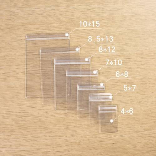 pvc earring storage bag 4 x 6cm to 15 x 15cm transparent self sealing jewelry organizer