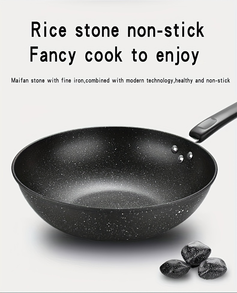 frying pan household gas stove induction cooker universal frying pan rice stone non stick pot details 1