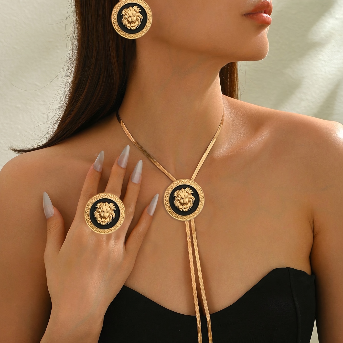 E-shop 3-teiliges Set, Neues Kreatives Minimalistisches Drip-Öl Fashion Vintage Casual Trendiges Persönlichkeits-Lang-Y-Stil Set, Party-Set