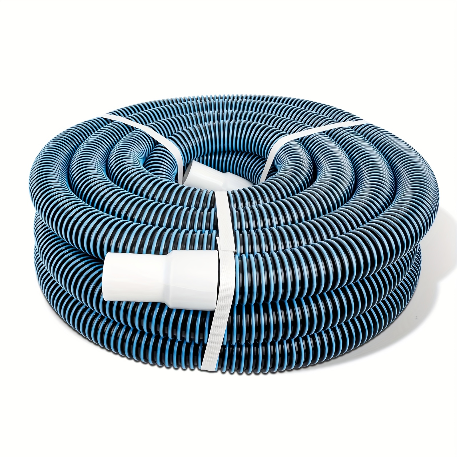 Image of 1.25 X 27ft Heavy-duty Spiral Wound Pool Vacuum Hose With Kink-free Cuff, Durable, Flexible, Universal Fit For Inground Pools, Above Ground Pool Maintenance