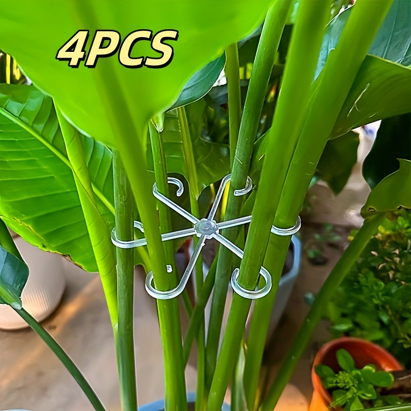 TEMU Stützstange für Pflanzen zur Vermeidung von Umkippen, eine grüne Halterung für Blumen in der Hydrokultur, zusammenklappbar und