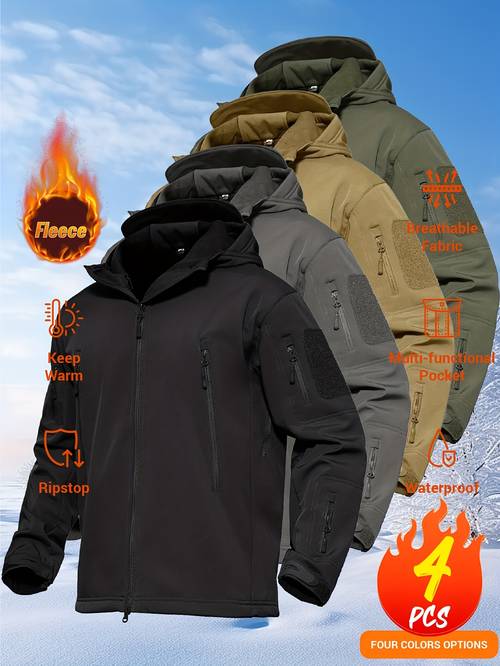 mens jacket winter snow ski jacket softshell fleece lined winter coats multi pockets