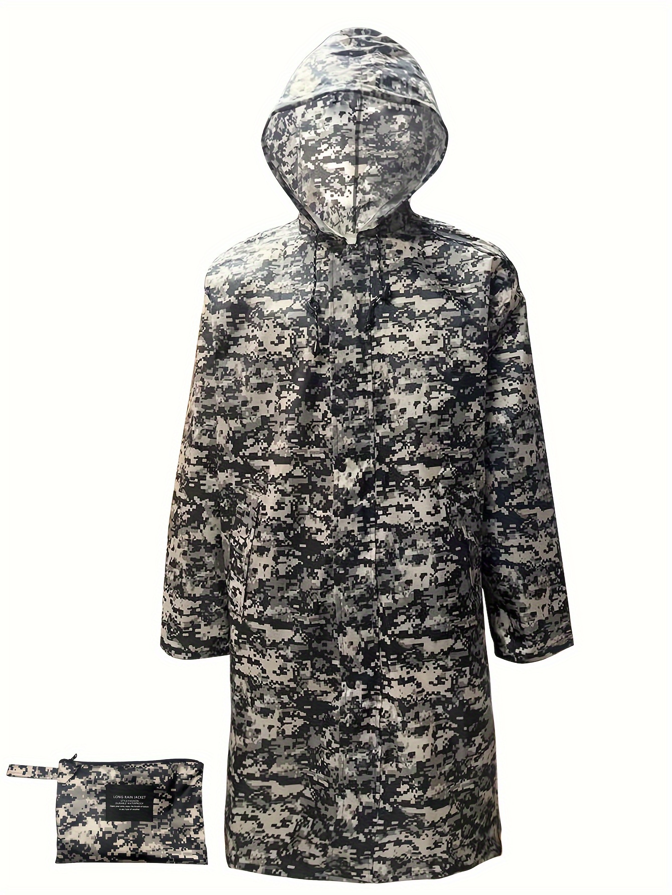 chubasquero largo camuflaje hombre capucha impermeable Temu Brazil
