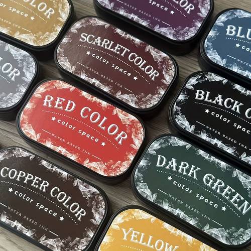 1pc colorful water based ink sponge portable multi color ink pad colors suitable for marking decoration diy crafts