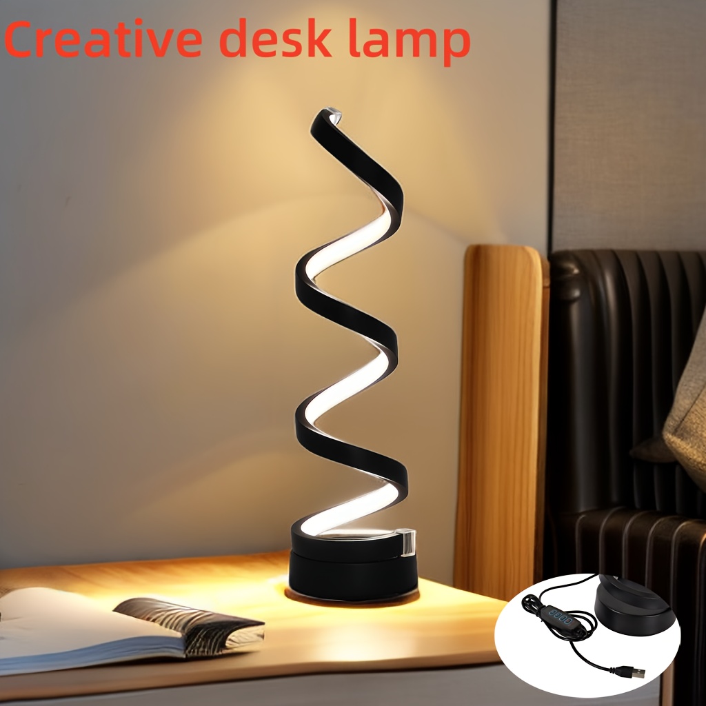 

1pc Spiral Table Lamp, Christmas Gift Night Light, An Excellent Original Art Table Lamp To Surprise Yourself