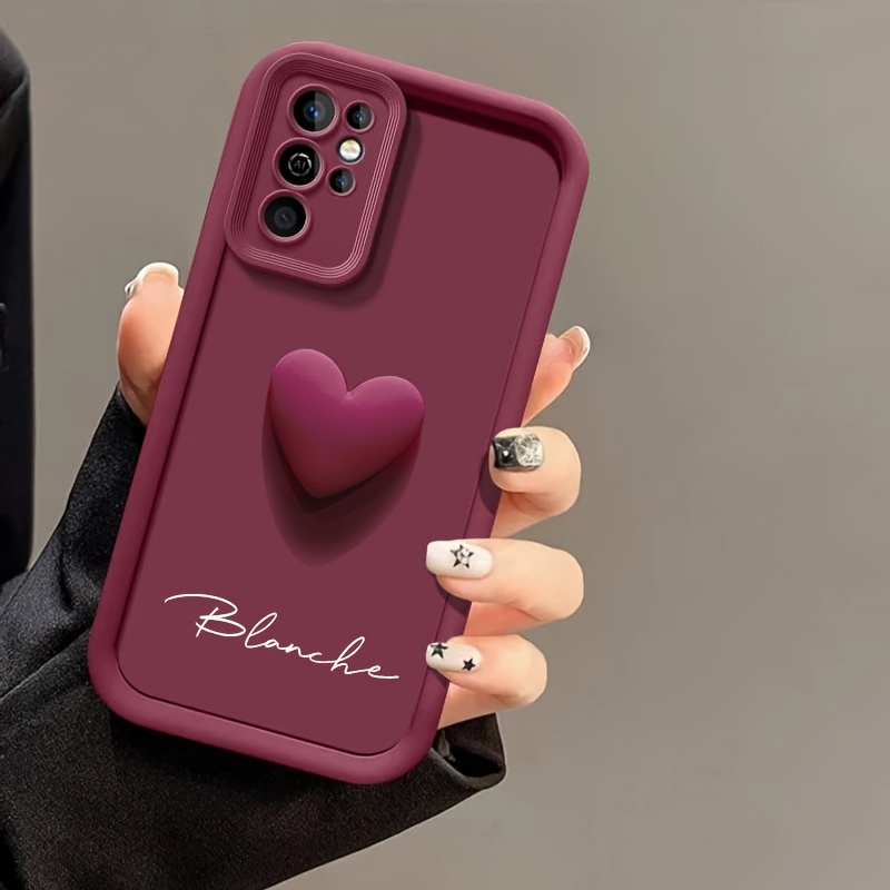 TEMU [Personalizado] Lujo Acrylic 3D de Amor Personalizado con para for samsung para for galaxy S25 S24 S23 S22 S21 S20 A14 A15 A34 A35 A52 A53 A54