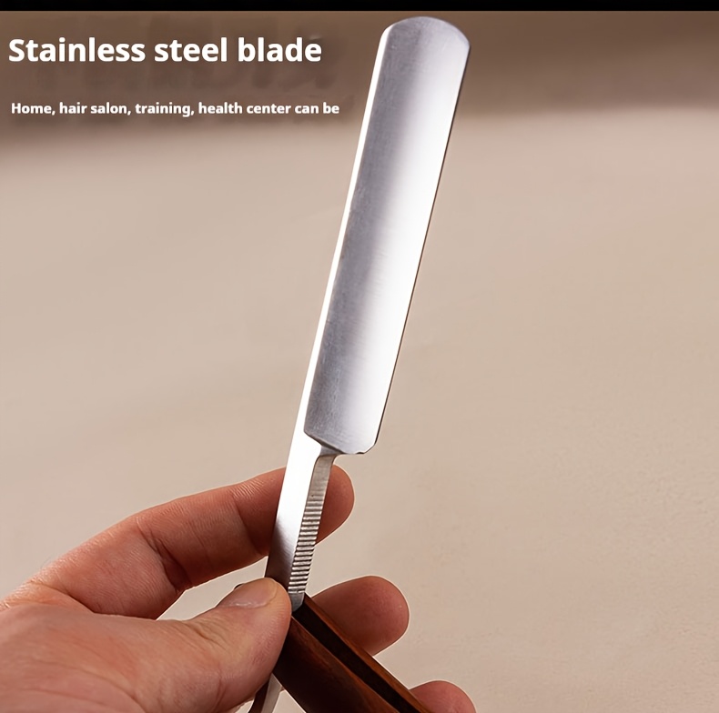 mens beard grooming kit premium straight razor with a   handle and carbon steel   grade shaving brush for facial contouring single edge razor professional throat razor and mens folding razor Product details 1