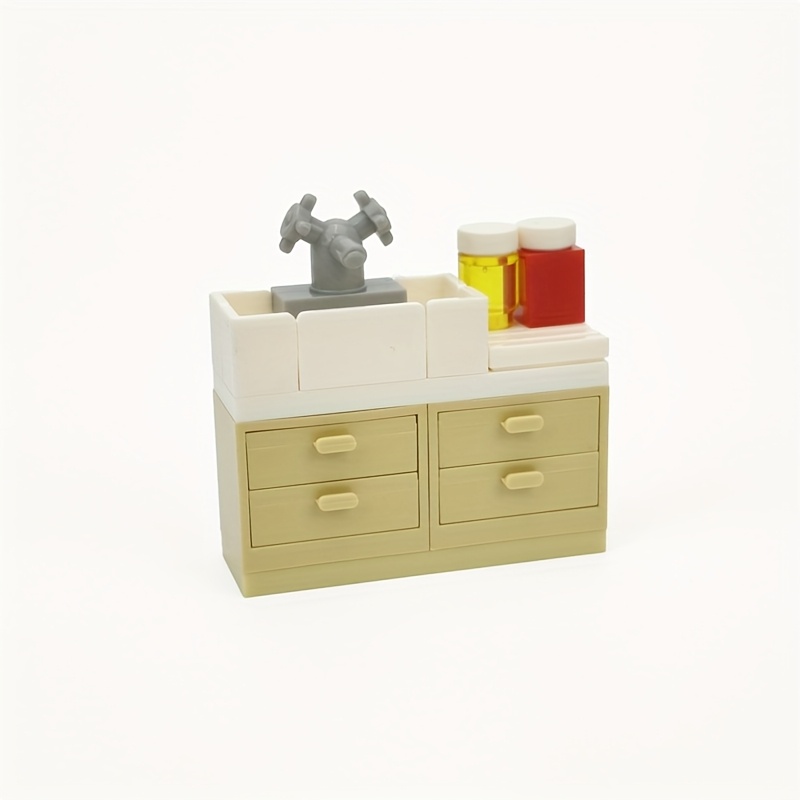 City Series Bathroom Toy Set with Interlocking Building Blocks