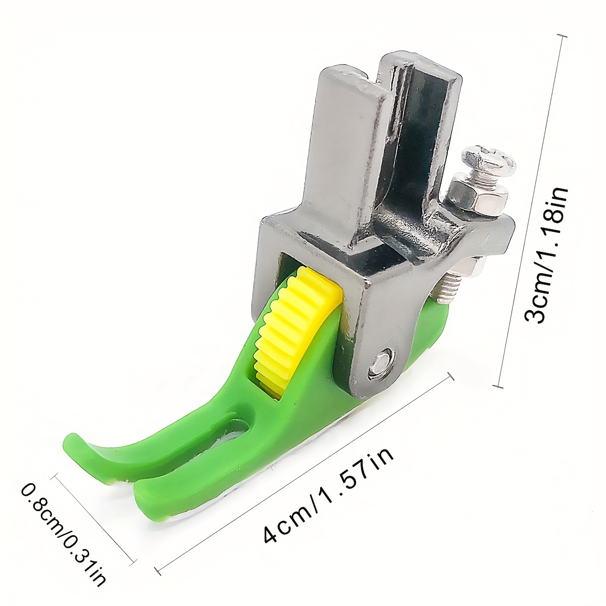 1pc New Style Flat Car Overlock Zipper Roller Presser Foot T58n Thread 0.3 Small Presser Roller Narrow Wheel Presser Foot