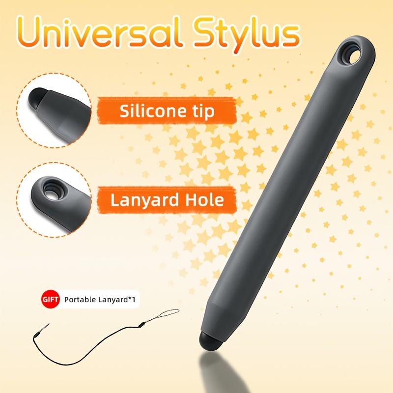 TEMU Lápiz Stylus con cordón, universal, portátil antipérdida para teléfonos y tabletas