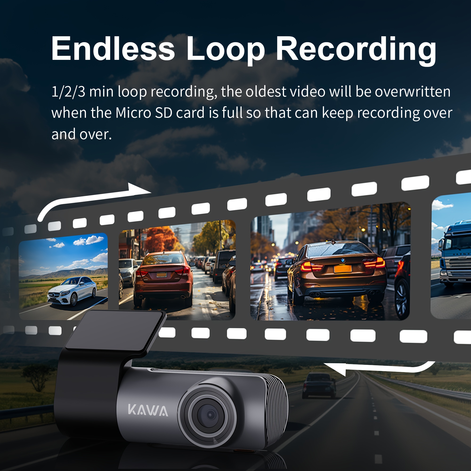 dash cam front 1296p mini 2k dashcam for cars with app voice control wifi with wdr   loop recording 145 wide 24h parking monitoring   for cars d5 4
