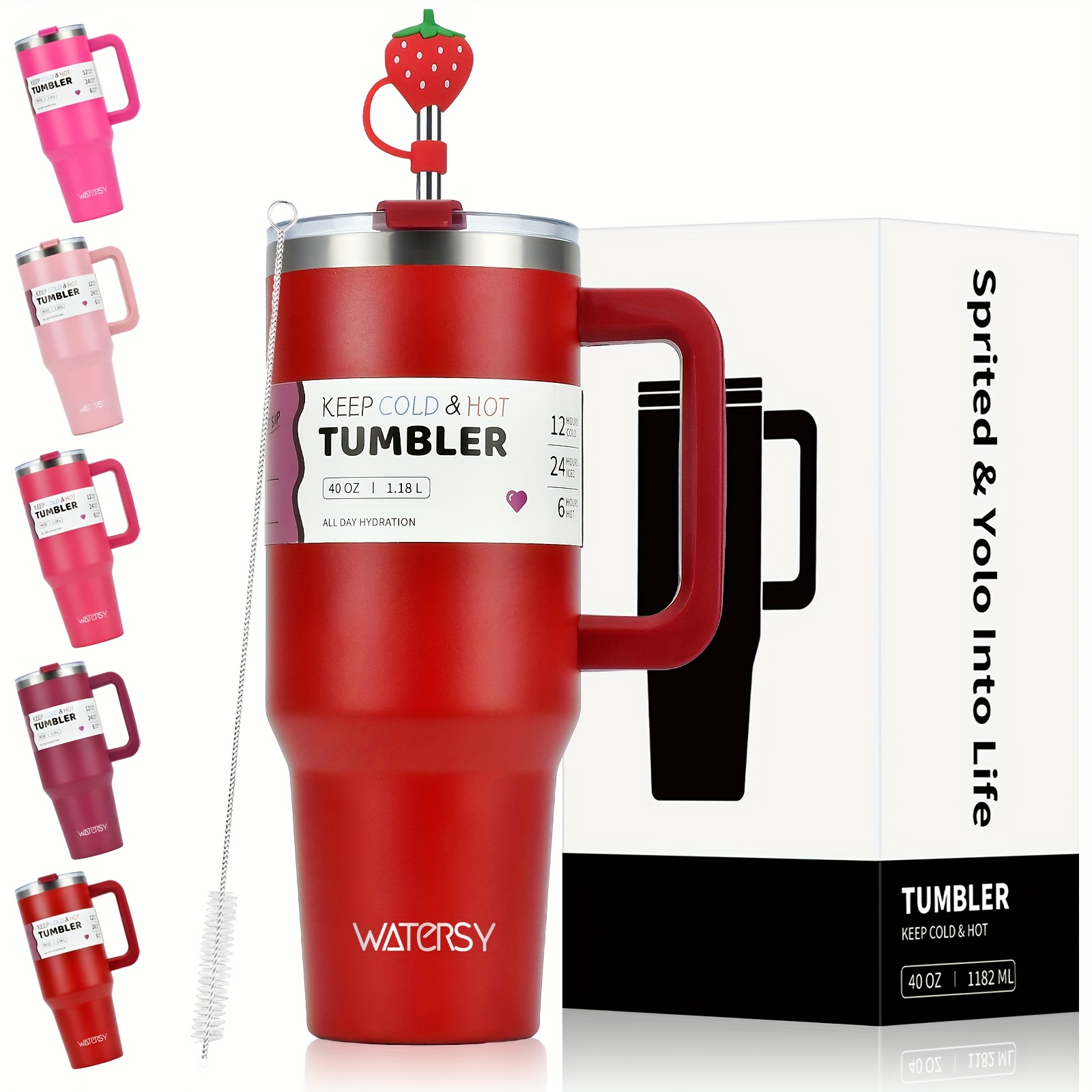 BUYDEEM DS57 Isolierbecher 700ml - Vakuumierter Edelstahl Becher Mit Strohhalm In Mellow Yellow