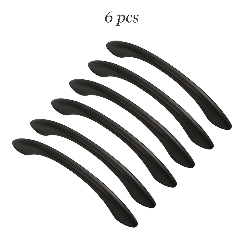 TEMU 6 Stk. moderne, minimalistische, geschwungene Schrankgriffe Kleiderschrankgriffe aus ABS-Material, die sich im Winter nicht kalt anfühlen.