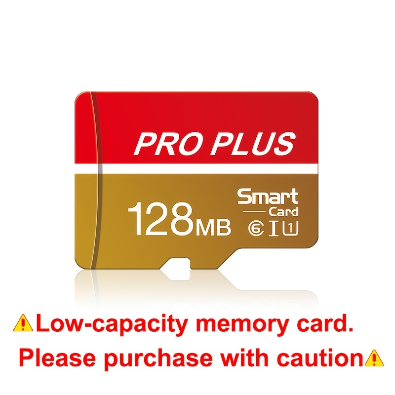 TEMU Tarjeta de memoria Micro SD TF, tarjeta de almacenamiento de velocidad 10 U1, compatible con formato FAT32, 128MB, 256MB, 512MB, 1024MB, 2048MB.