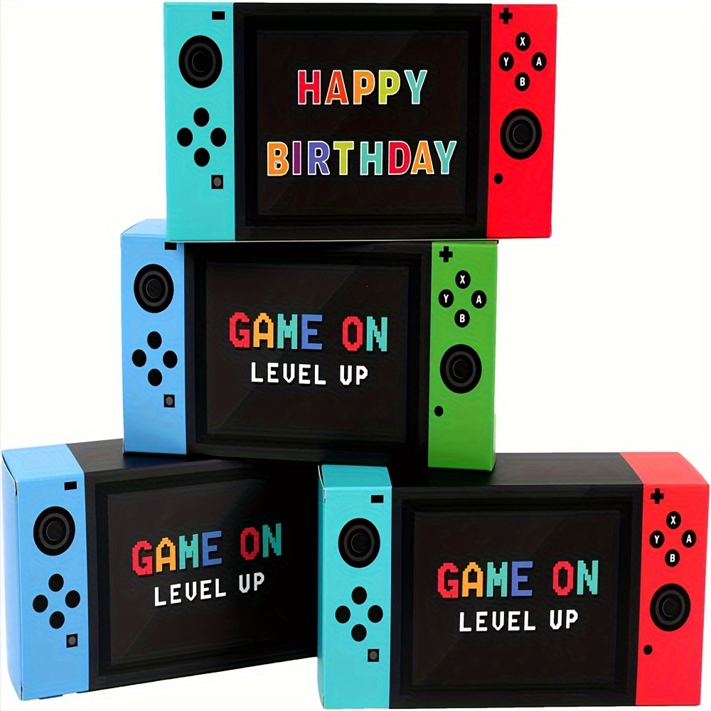 

12-pack Video Game Themed Party Favor Boxes - Gamer Birthday Treat Boxes For Gaming Party Decorations And Supplies