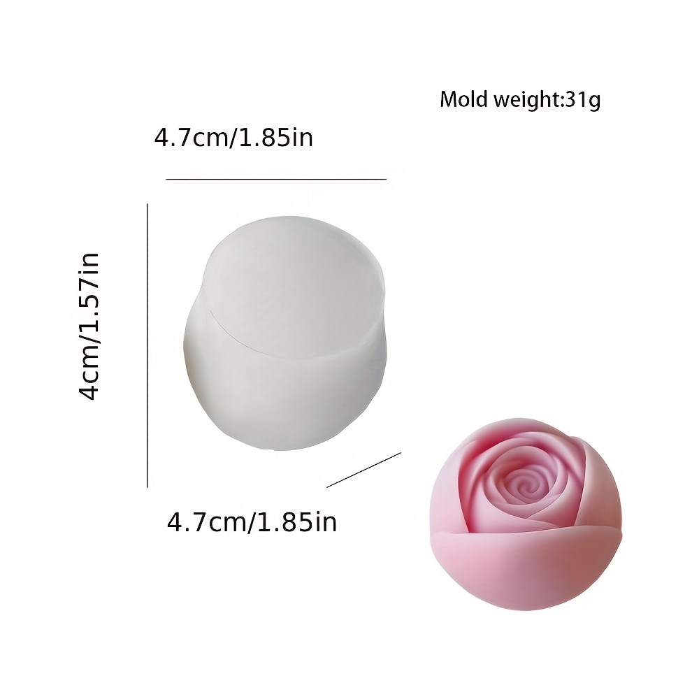 TEMU Stampo in silicone per candela bouquet di rose per San - Stampo in silicone per candela a con design realistico, per decorazioni romantiche e