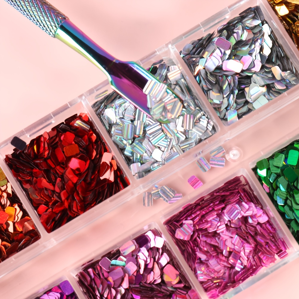2 Boxes Holographic Polka Dot Nail Sequins