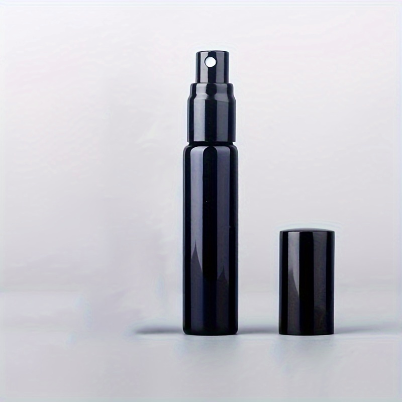 TEMU 1/6 piezas 10 ml Botella de vidrio portátil recargable para perfume con atomizador de aluminio, envase vacío para rociar